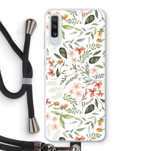 Sweet little flowers: Samsung Galaxy A70 Transparant Hoesje met koord