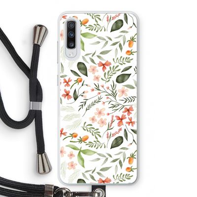 Sweet little flowers: Samsung Galaxy A70 Transparant Hoesje met koord