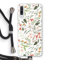 Sweet little flowers: Samsung Galaxy A70 Transparant Hoesje met koord