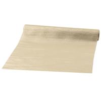 Decoratie stof/tafelloper - champagne - op rol - 300 x 30 cm - stof
