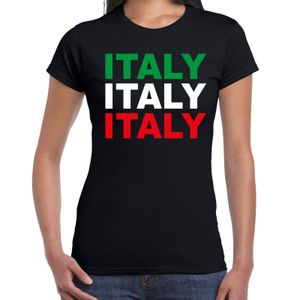 Italy / Italie fan t-shirt zwart voor dames