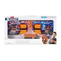 Pack Blasters - ZURU - XSHOT Skins Dread 2PK - Dubbel roterende loopblasters met 48 darts en 27 meter schot