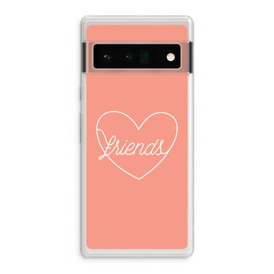 Friends heart: Google Pixel 6 Pro Transparant Hoesje