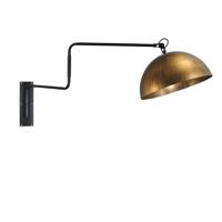 Masterlight Antiek koperen wandleeslamp Industria 40 474369