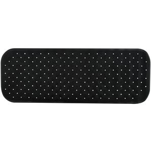 Douche/bad anti-slip mat badkamer - rubber - zwart - 36 x 97 cm - rechthoek - XXL-size