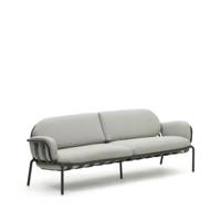 Kave Home 3-zits Tuinbank 'Joncols' kleur Grijs/Antraciet