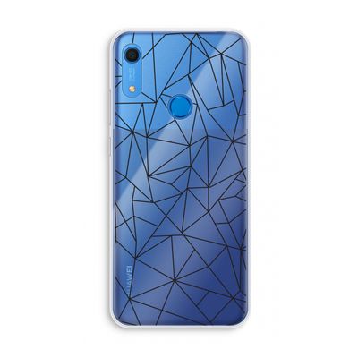 Geometrische lijnen zwart: Huawei Y6s Transparant Hoesje