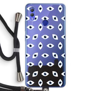 Eyes pattern: Honor Note 10 Transparant Hoesje met koord