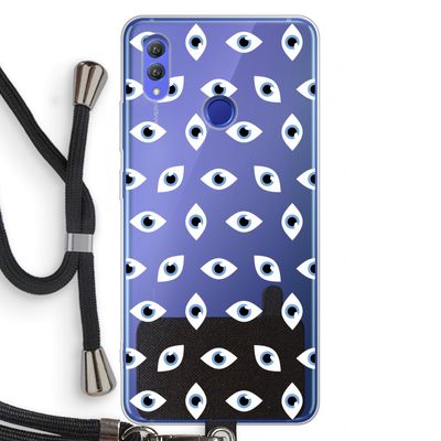 Eyes pattern: Honor Note 10 Transparant Hoesje met koord