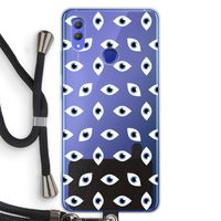 Eyes pattern: Honor Note 10 Transparant Hoesje met koord