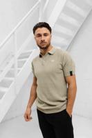 Quotrell Couture Cairo Knitted Polo Heren Beige/Wit - Maat L - Kleur: Beige | Soccerfanshop
