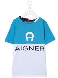 Aigner Kids t-shirt bicolore - Bleu