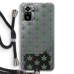 Weed: Xiaomi Redmi Note 10S Transparant Hoesje met koord