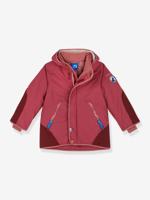 Winterparka voor kinderen TALVINEN HUSKY FINKID, afneembare capuchon framboos