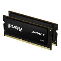 Kingston FURY Impact Werkgeheugenset voor laptop DDR3 16 GB 2 x 8 GB Non-ECC 1866 MHz 204-pins SO-DIMM CL11 KF318LS11IBK2/16