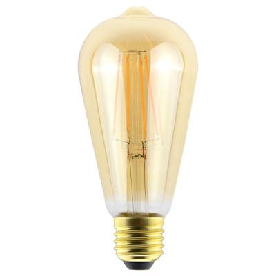 HOFTRONIC™ LED Filament lamp E27 - 9 Watt 950 Lumen - ST64 Edison - 2700K Warmwit licht - Dimbaar - Amber glas