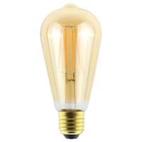 HOFTRONIC™ LED Filament lamp E27 - 9 Watt 950 Lumen - ST64 Edison - 2700K Warmwit licht - Dimbaar - Amber glas