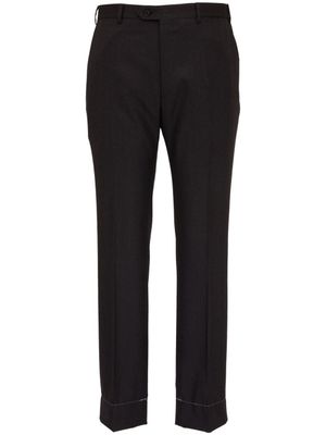 Brioni pantalon de costume en laine à coupe droite - Gris