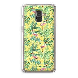 Flamingo party: Samsung Galaxy A8 (2018) Transparant Hoesje
