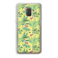 Flamingo party: Samsung Galaxy A8 (2018) Transparant Hoesje