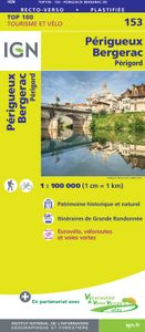 Fietskaart - Wegenkaart - landkaart 153 Perigueux - Bergerac | IGN - I