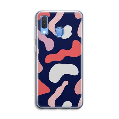 Memphis Shapes Pink: Samsung Galaxy A40 Transparant Hoesje