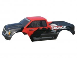 Nitro gt-1 truck painted body (m.grey/black/red)