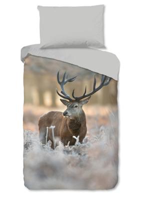 Good Morning Dekbedovertrek "hert" - Multi - (140x200 cm) - Katoen Flanel Good Morning Dekbedovertrek "hert" - Multi - (140x200 cm) - Katoen Flanel