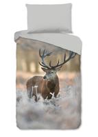 Good Morning Dekbedovertrek "hert" - Multi - (140x200 cm) - Katoen Flanel