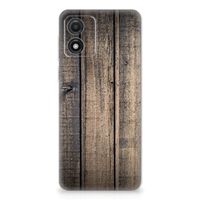 Motorola Moto E13 Bumper Hoesje Steigerhout - thumbnail