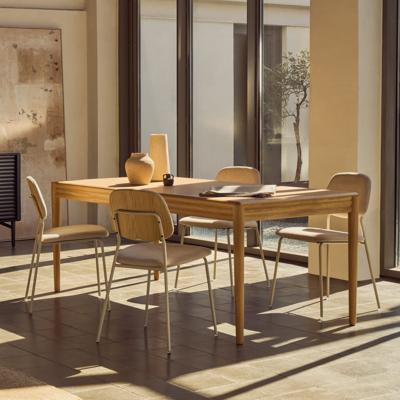 Kave Home Uitschuifbare Eettafel 'Lenon' Eikenhout, 200-280 x 90cm, kleur Naturel