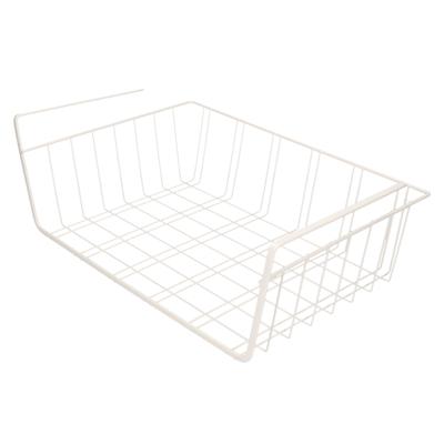 Storage Solutions Opberg/opruim hangmandje - kastmandje - 40x27x14 cm - metaal - wit