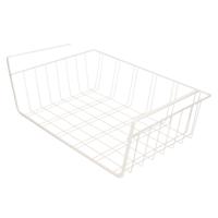 Storage Solutions Opberg/opruim hangmandje - kastmandje - 40x27x14 cm - metaal - wit