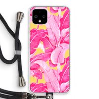 Pink Banana: Pixel 4 Transparant Hoesje met koord