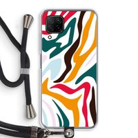 Colored Zebra: Huawei P40 Lite Transparant Hoesje met koord