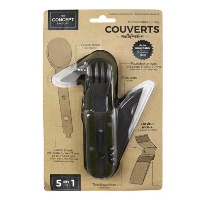 Survival mes - multifunctioneel met bestek - 5 functies - noodpakket - outdoor