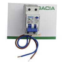 GACIA uitbreidingset ALA 1p+n C kar. 16A 30mA combimaat 16A 2 modulen inclusief aansluitdraden