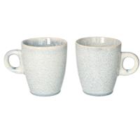 Siaki Koffiemok / theemok Faye - set 2x - lichtblauw - 220 ml - mokken - keramiek