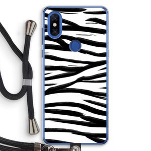 Zebra pattern: Xiaomi Mi Mix 3 Transparant Hoesje met koord
