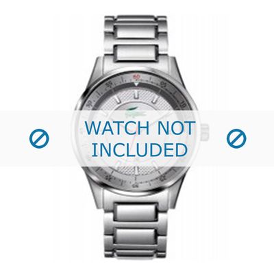Lacoste horlogeband LC-21-1-14-0104 / 2010403 Staal Zilver