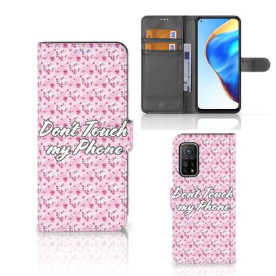 Xiaomi Mi 10T Pro | Mi 10T Portemonnee Hoesje Flowers Pink DTMP Xiaomi Mi 10T Pro | Mi 10T Portemonnee Hoesje Flowers Pink DTMP