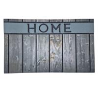 Deurmat - met print - rubber - houtlook - groen - 45 x 75 cm - schoonloopmat