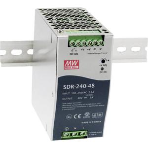MW Mean Well SDR-240-48 DIN-rail netvoeding 48 V/DC 5 A 240 W Aantal uitgangen:1 x Inhoud 1 stuk(s)