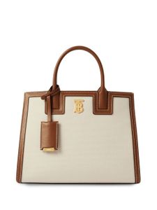 Burberry mini sac cabas Frances - Tons neutres