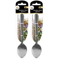 DID diner eetlepels - 8x stuks - van RVS - 19 cm - bestek - dineren - dinerbestek