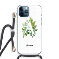 Green Brush: iPhone 12 Pro Transparant Hoesje met koord