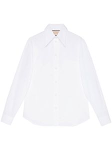 Gucci pointed-collar long-sleeve shirt - Blanc