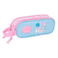 Pennenetui met 2 vakken BlackFit8 Smile Roze Licht Blauw 21 x 8 x 6 cm