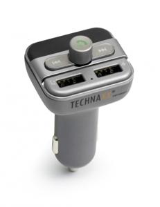 Technaxx FMT900BT FM-transmitter Incl. handsfree-functie, Ingebouwde MP3-speler, Met laadfunctie voor iPhone