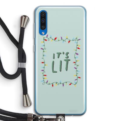 It's Lit: Samsung Galaxy A50 Transparant Hoesje met koord